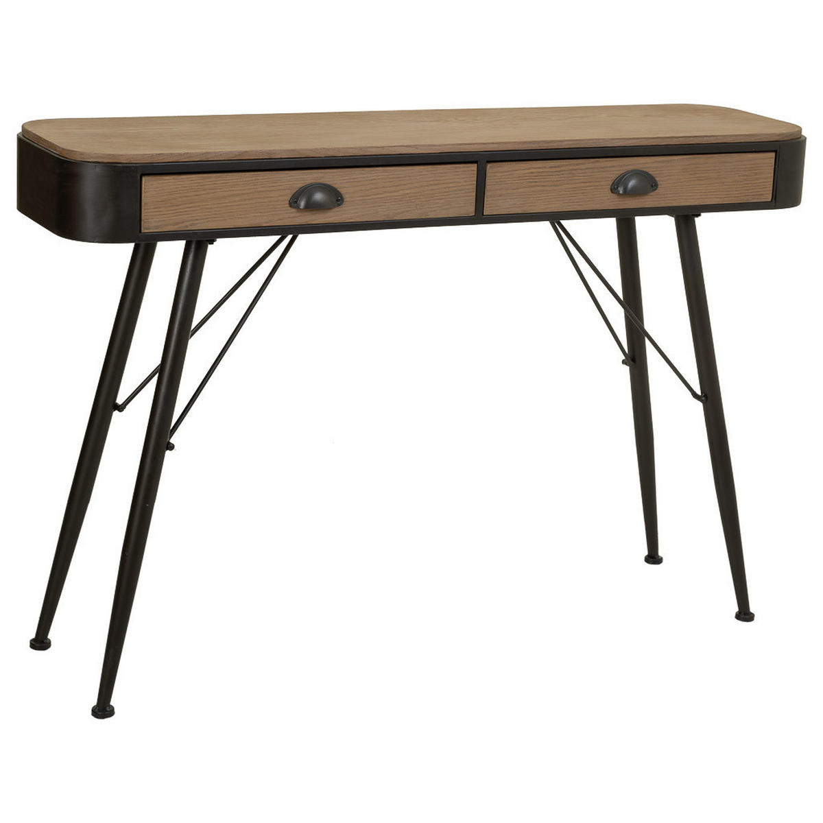 KONSOLE aus Holz und Metall 120x32x81 cm - Braun, Holz (32/120/80.5cm) - Wanderlust