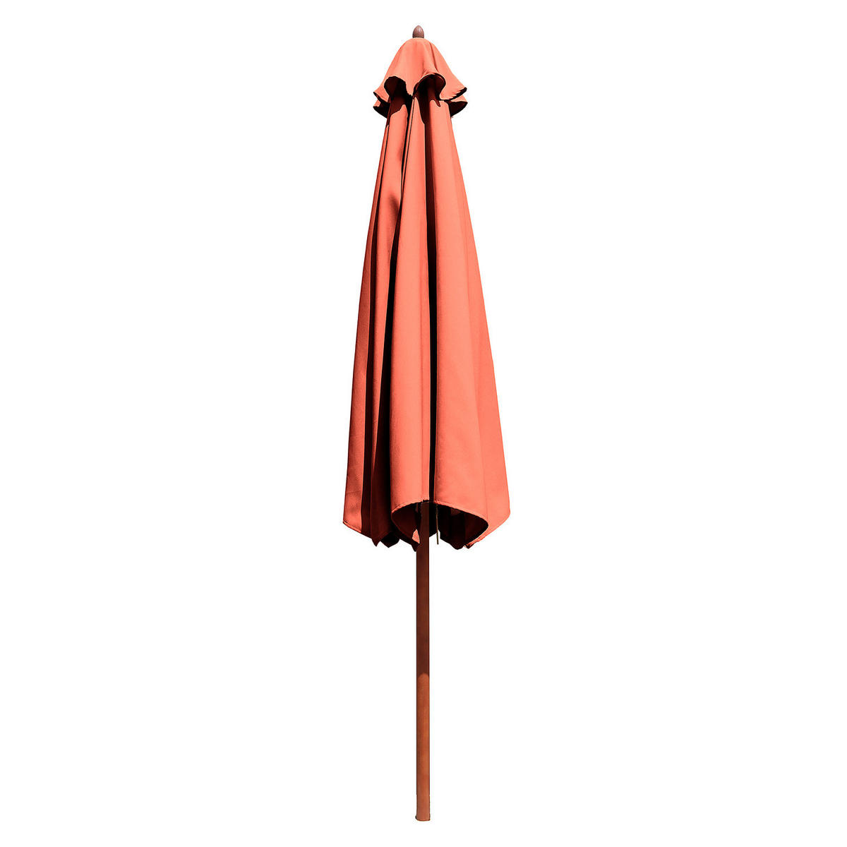 SONNENSCHIRM - Grau - Terracotta, Holz/Textil (300/300cm) - home24