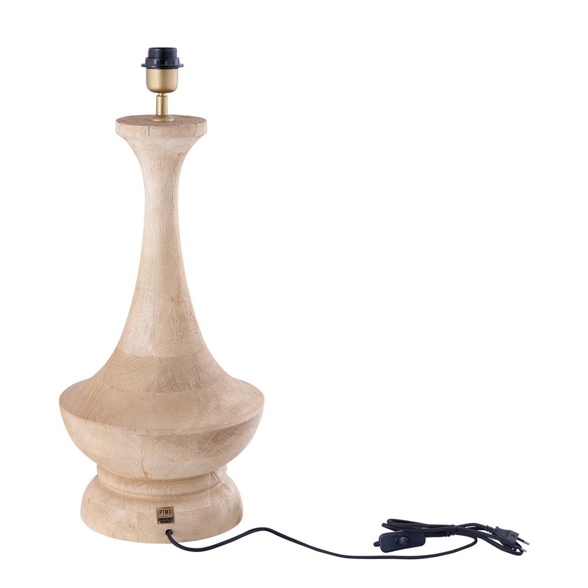 TISCHLAMPE Ahid Beige 28/28/55cm - Beige, Holz (28/28/55cm) - PTMD Collection