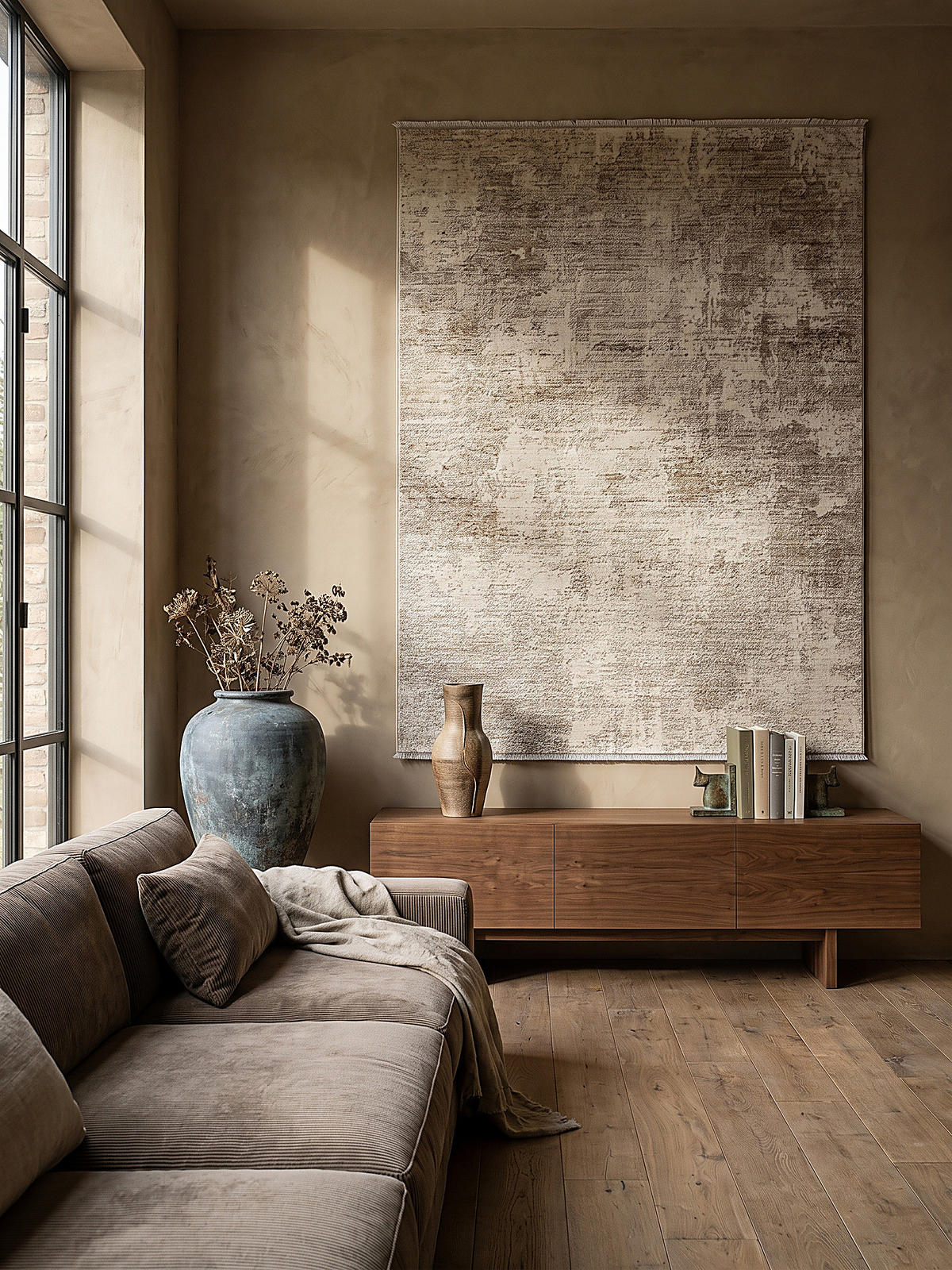 KURZFLORTEPPICH Abstrakt SCRIVIA Polypropylen Beige 160 x 230 cm - Beige, Textil (160/230cm) - KADIMA DESIGN