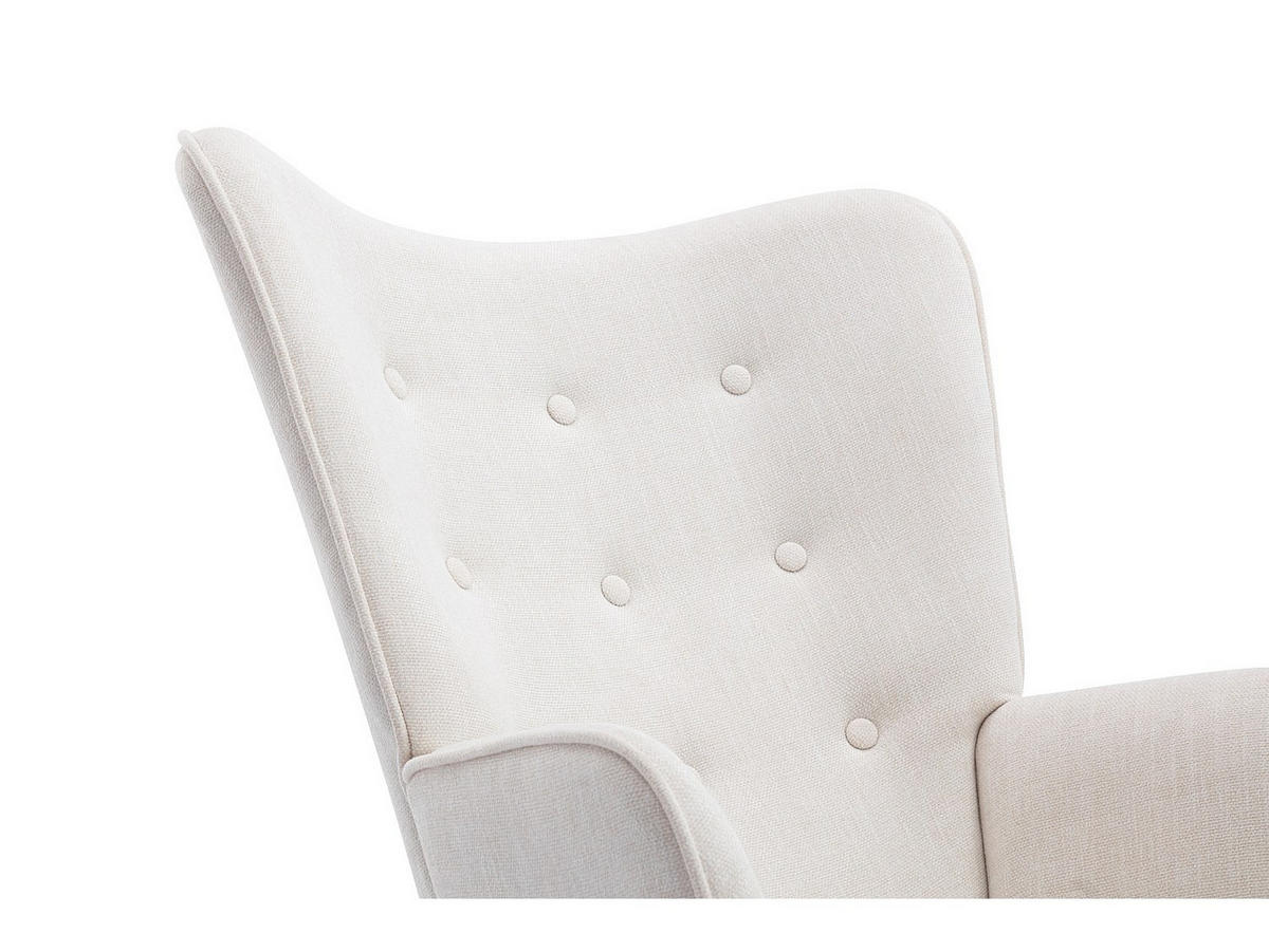 SCHAUKELSESSEL - melierter Stoff - Beige - ELMINA II - Beige, Textil (86/91/68cm) - Vente-Unique