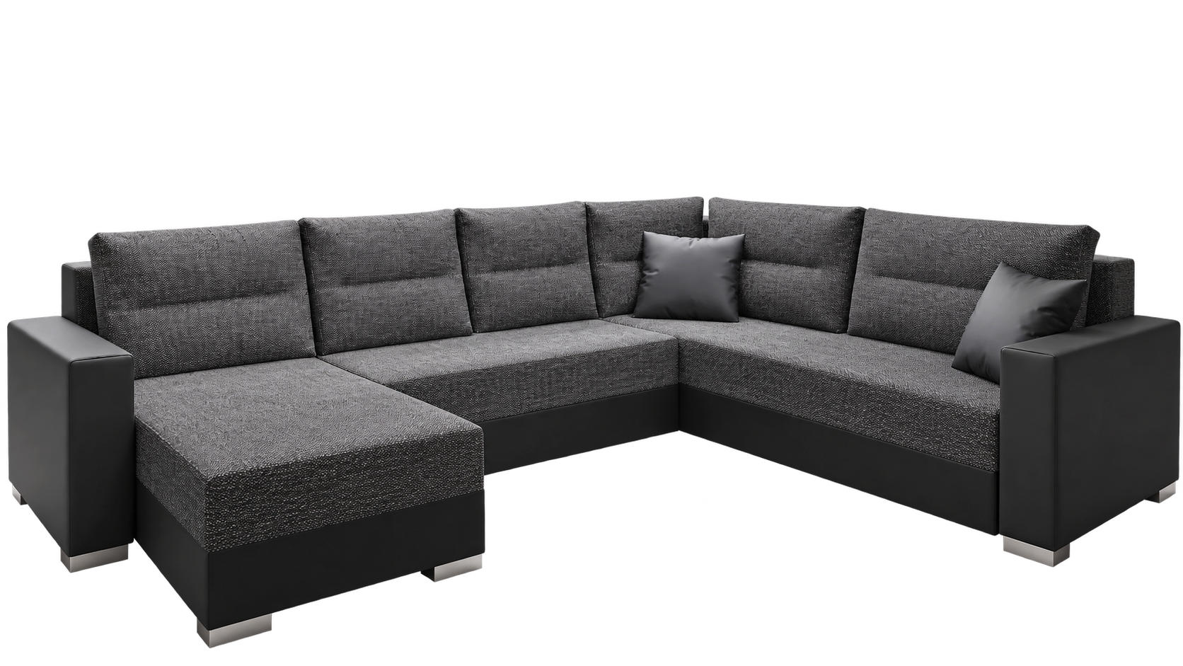 Wohnideebilder Wohnlandschaft Schwarz 314x90x217 cm