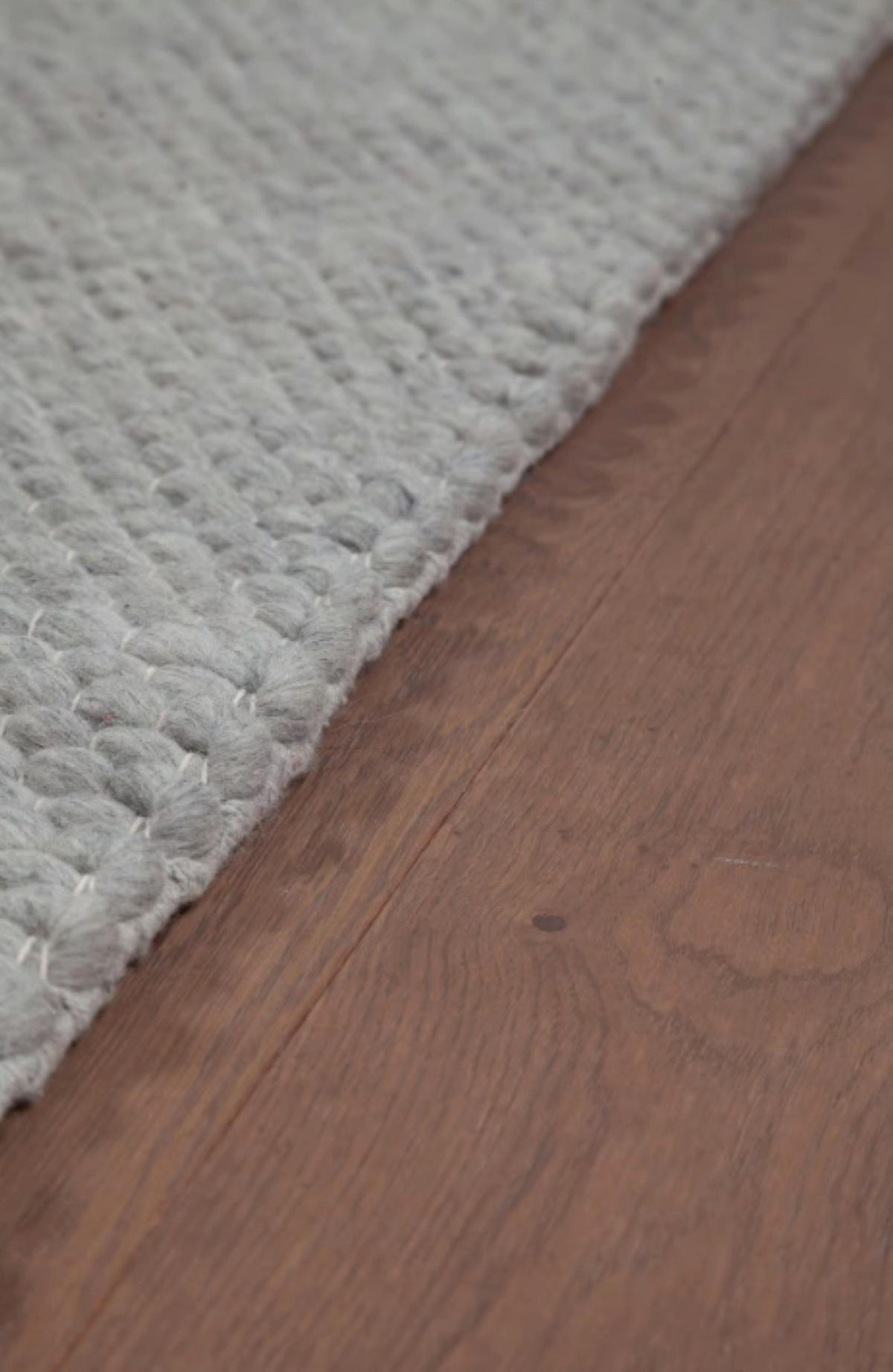 TEPPICH Wohn-/Schlafzimmer handgewebt Wolle PATSY Grau 160x230 cm - Grau, Naturmaterialien (160/230cm) - Novatrend