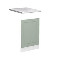 PŘEDNÍ PANEL R-Line, Mint venkovský dům/Bílá, 45 cm pracovná doska Mramor - bílá/zelená barva, kompozitní dřevo (45/67.4/60cm) - Vicco