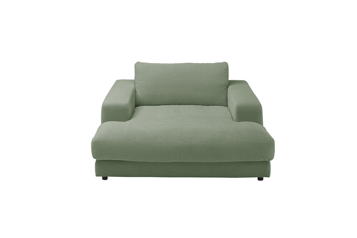 LONGSEAT MADELINE Grün Cord - Schwarz/Grün, Kunststoff/Textil (150/86/170cm) - KAWOLA