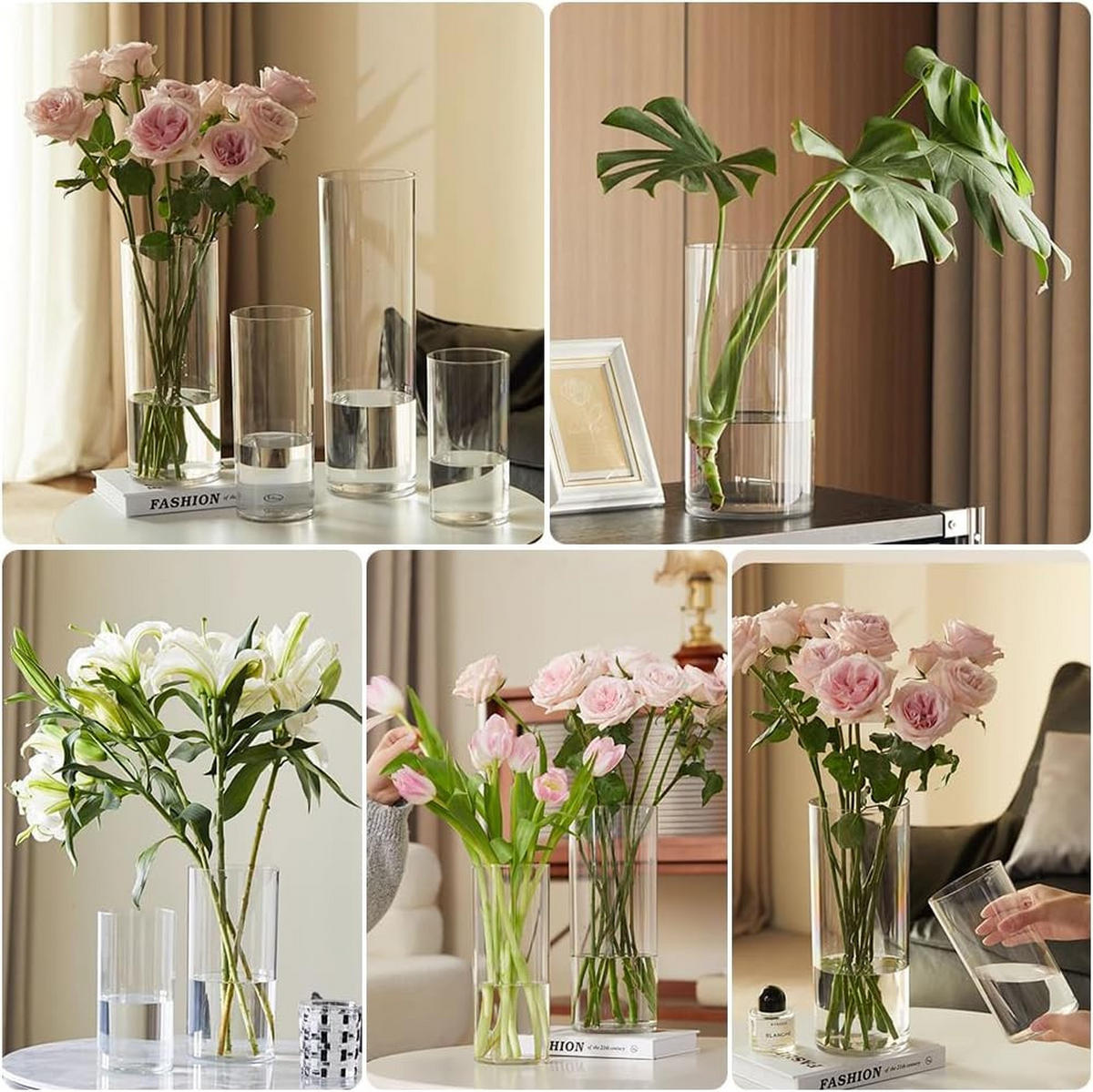VASE 12*12*25CM - Transparent, Kunststoff (26.5cm) - LIBRATON