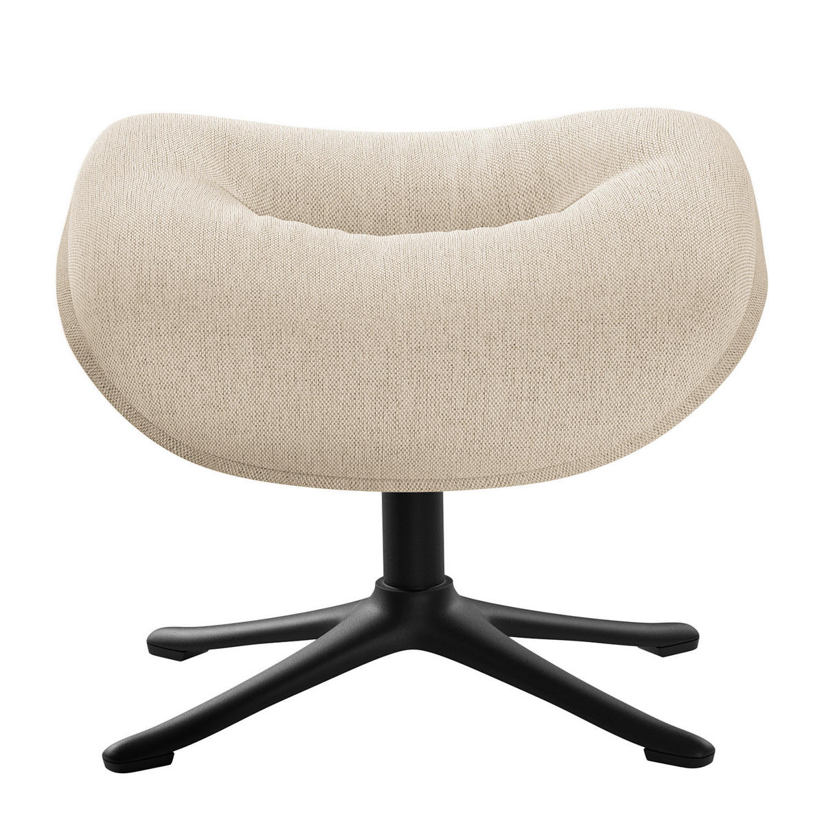 POLSTERHOCKER - Beige/Schwarz, Textil/Metall (44/39/42cm) - home24