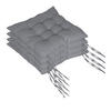 4XSTUHLKISSEN - Grau, Kunststoff/Textil (40/40/5cm) - Relaxdays