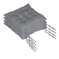 4XSTUHLKISSEN - Grau, Kunststoff/Textil (40/40/5cm) - Relaxdays