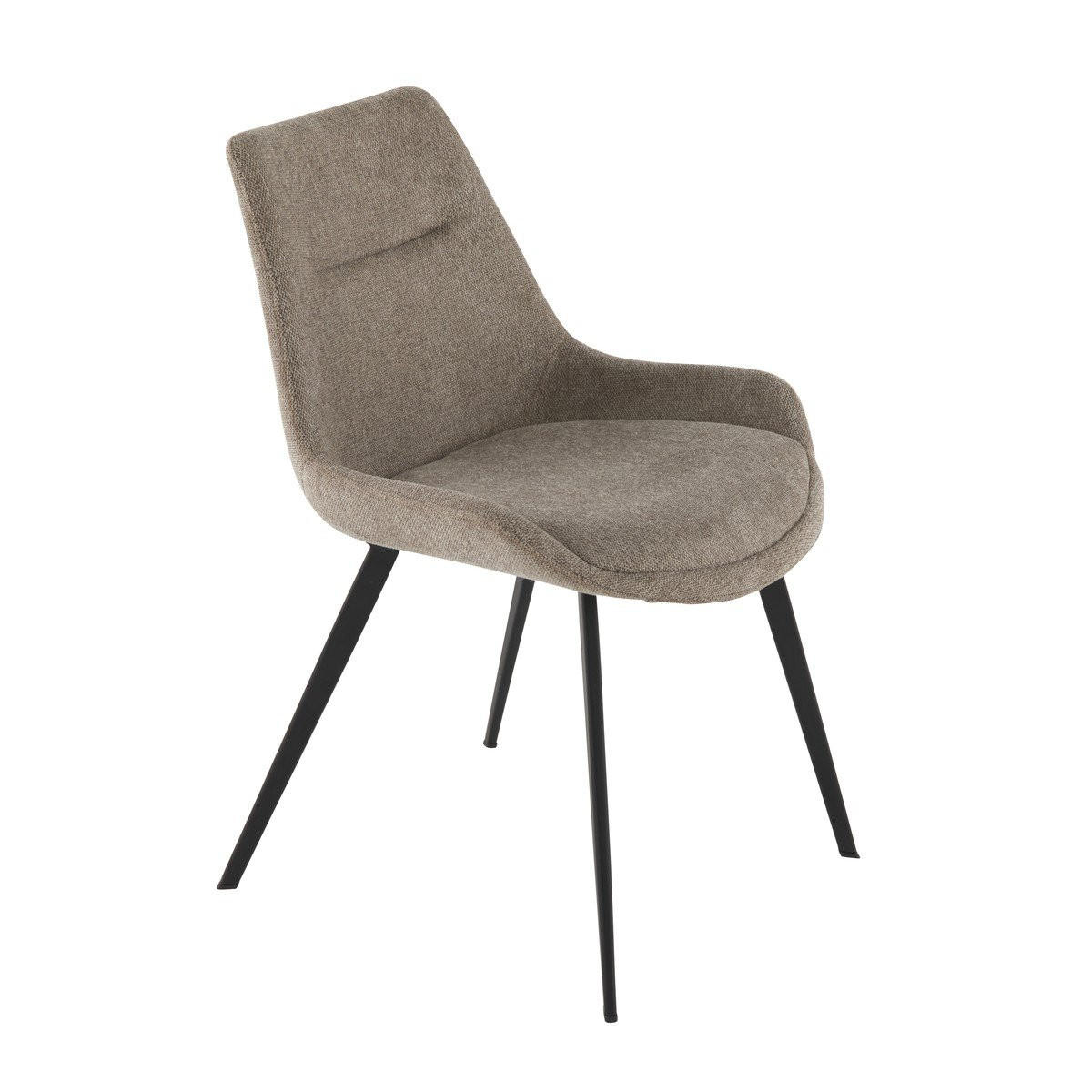 SADA 2 židlí z látky v taupe barvě, šířka 62 cm - COLOMBE - béžová, kov (54/82/62cm) - Signature