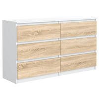 KOMMODE 120 Weiß & Sonoma oak 120x78,5x39 cm - Weiß/Sonoma Eiche, Holzwerkstoff (120/78.5/39cm) - Mobelsta