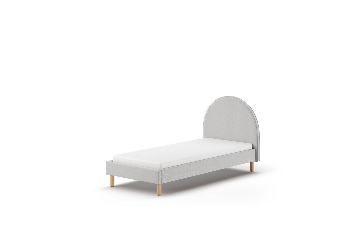 POLSTERBETT Karlotta 97x107x212 aus Holzwerkstoff in Grau - Grau, Holzwerkstoff (90/200cm) - 58aufmkessel