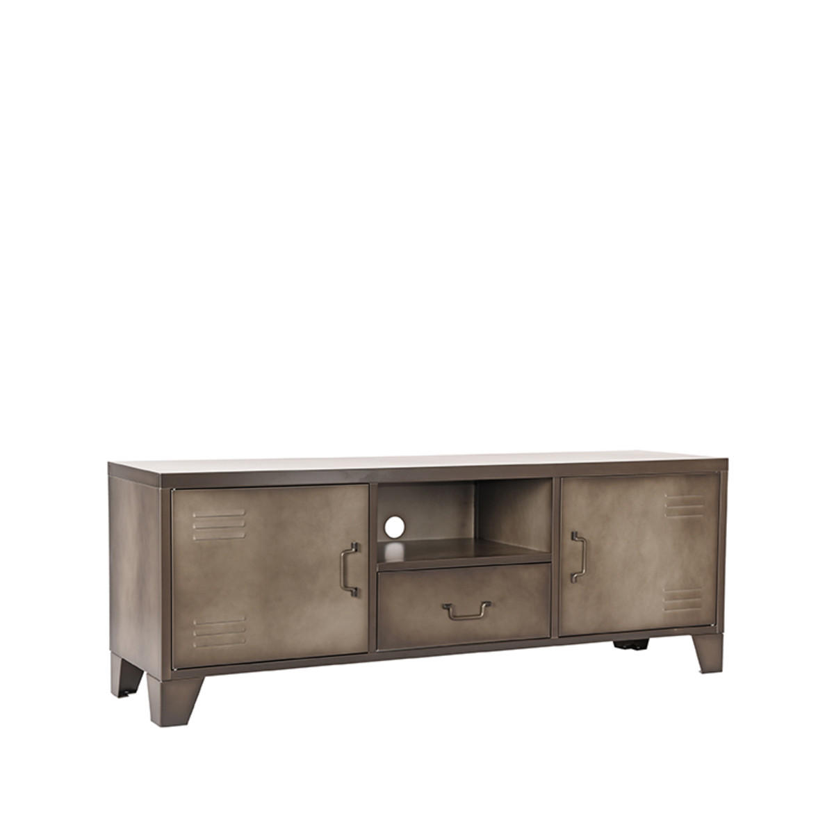 TV-MÖBEL Zaun Grau 40/150/55 cm - Grau, Metall (150/55/40cm) - LABEL51
