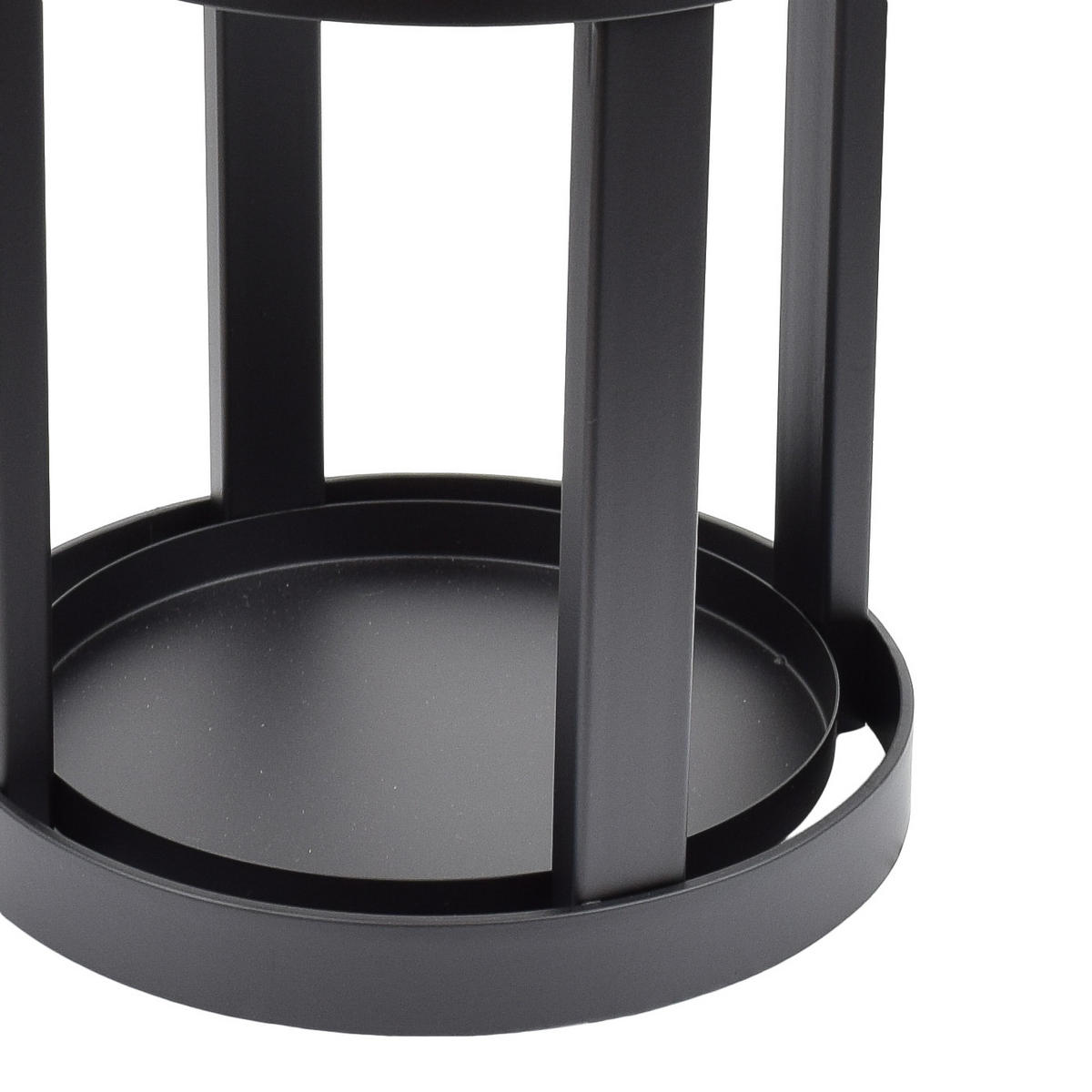SCHIRMSTÄNDER Detroit Schwarz - Schwarz, Metall (20/20/45cm) - LOFT42