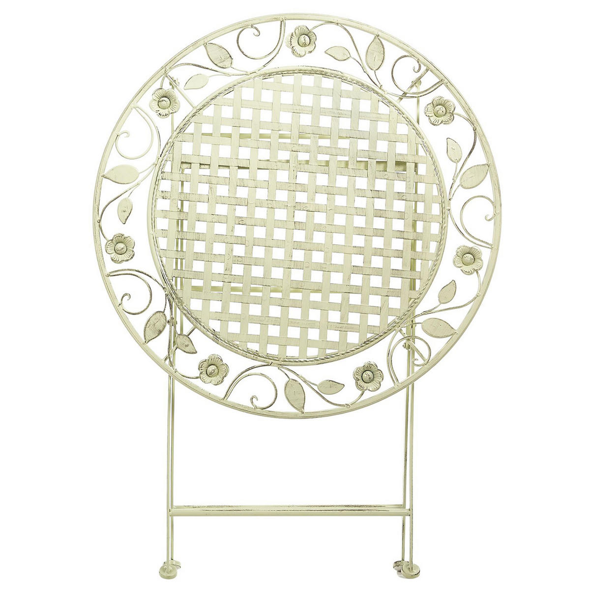 GARTENTISCH Metall Hellgrün Bivio - Grün, Metall (70/73/70cm) - Beliani