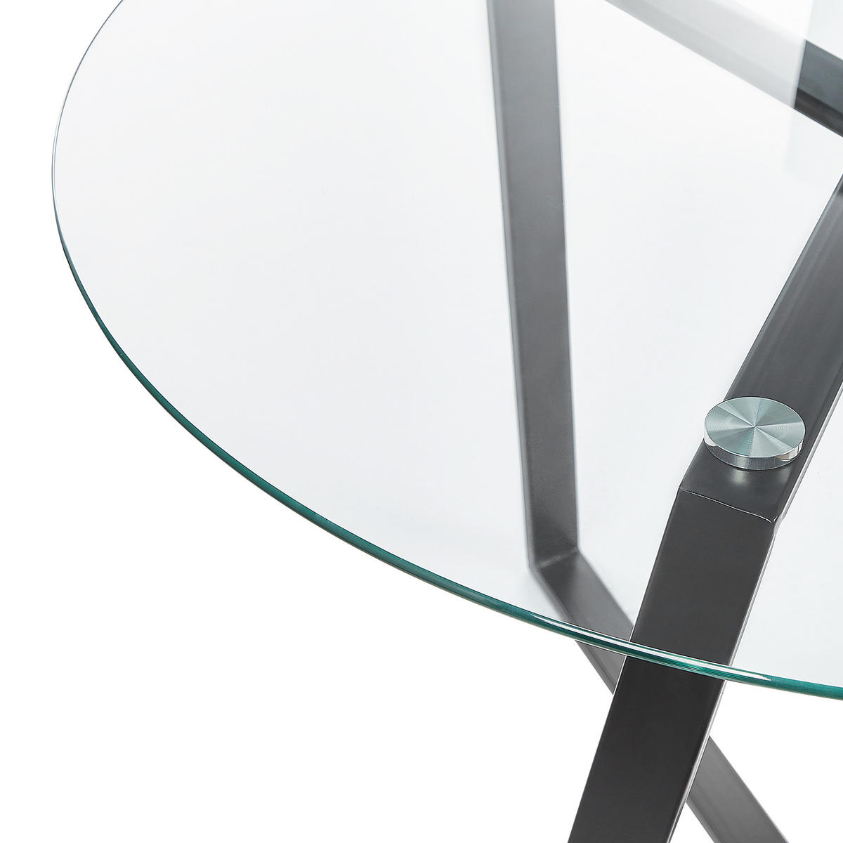 ESSTISCH 100/100/74 cm Schwarz Rund Kebri - Schwarz, Glas (100/100/74cm) - Beliani