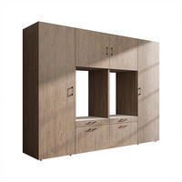 WASCHMASCHINENSCHRANK Serie 2 254cm Breit, 205cm Hoch - Eichefarben, Holzwerkstoff (254/205/67cm)