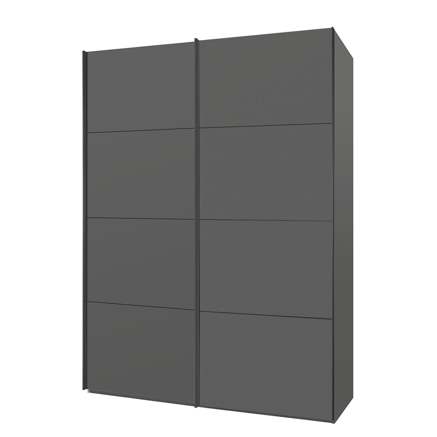 SCHWEBETÜRENSCHRANK - Graphitfarben, Holzwerkstoff (181/222/69cm) - home24
