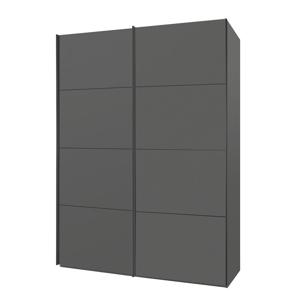 SCHWEBETÜRENSCHRANK - Graphitfarben, Holzwerkstoff (181/222/69cm) - home24