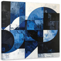 LEINWANDBILD 3D und geometrisch 40x40cm - Blau, Textil (40/40cm) - Feeby