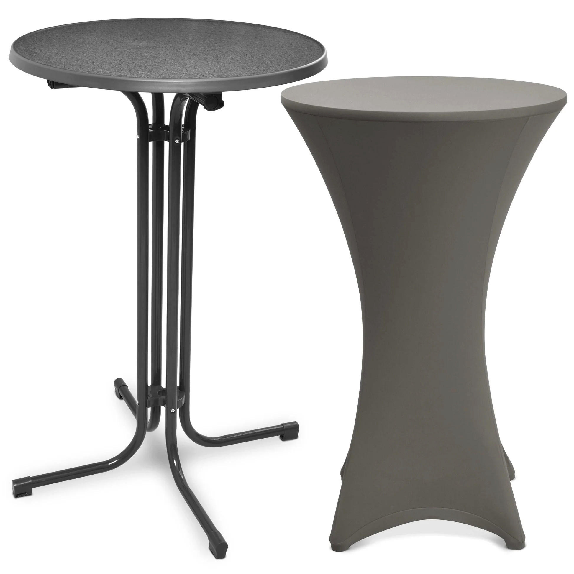 Beautissu Stehtisch Anthrazit 70x110x70 cm