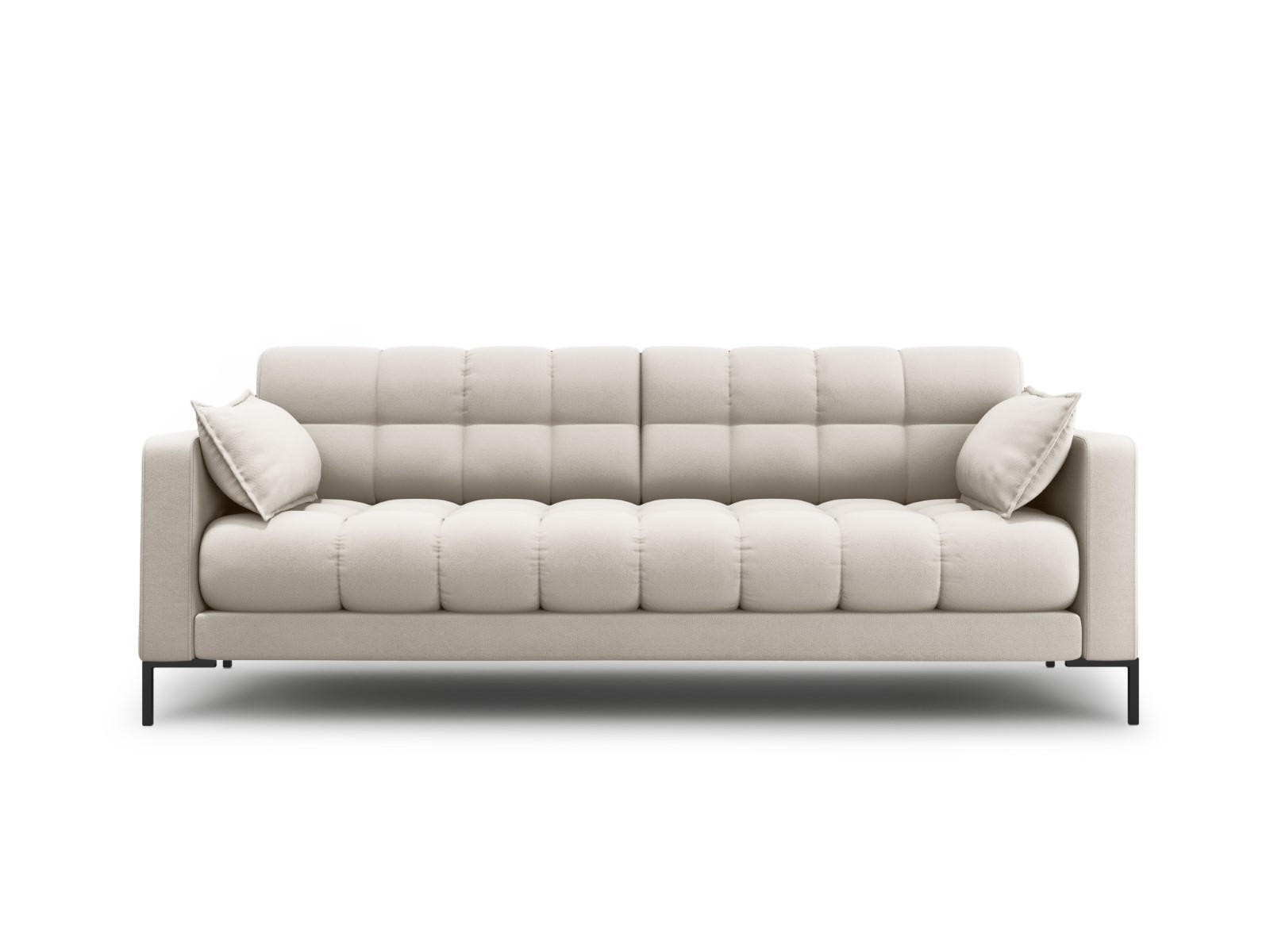 SOFA Mamaia aus strukturiertem Stoff beige 3 Sitzplätze - Beige, Textil (92/75/177cm) - Micadoni