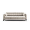 SOFA Mamaia aus strukturiertem Stoff beige 4 Sitzplätze - Beige, Textil (92/75/217cm) - Micadoni