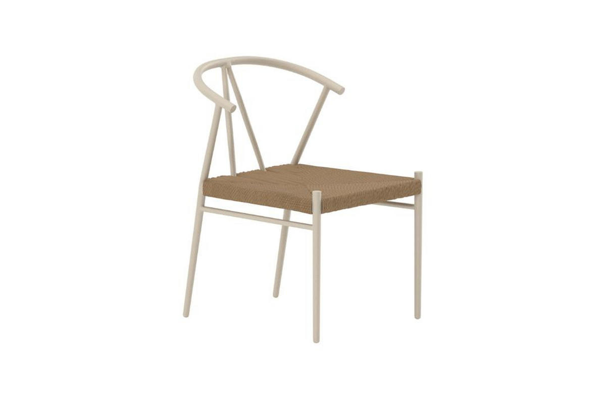 GARTENSTUHL, Alfons, Beige, Stahl, 55 x 58 x 74 cm - Beige, Metall (55/74/58cm) - ebuy24