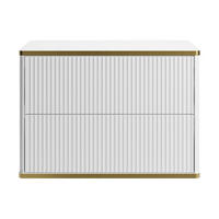 WASCHBECKENUNTERSCHRANK - 80 cm x 47 cm - Holz, Platte - Weiß - KELIZA - Weiß, Holz (80/54/47cm) - Vente-Unique