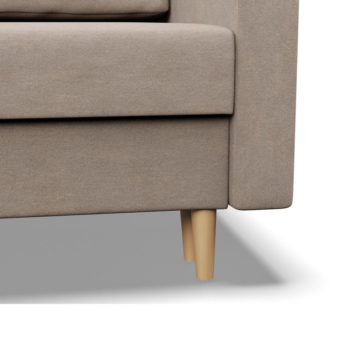 ECKSOFA MIT SCHLAFFUNKTION BLANK, Beige - Beige, Textil (223/140cm) - Mebligo