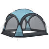PAVILLON Grästorp - Dunkelgrau/Hellblau, Textil (345/247/345cm) - pro.tec