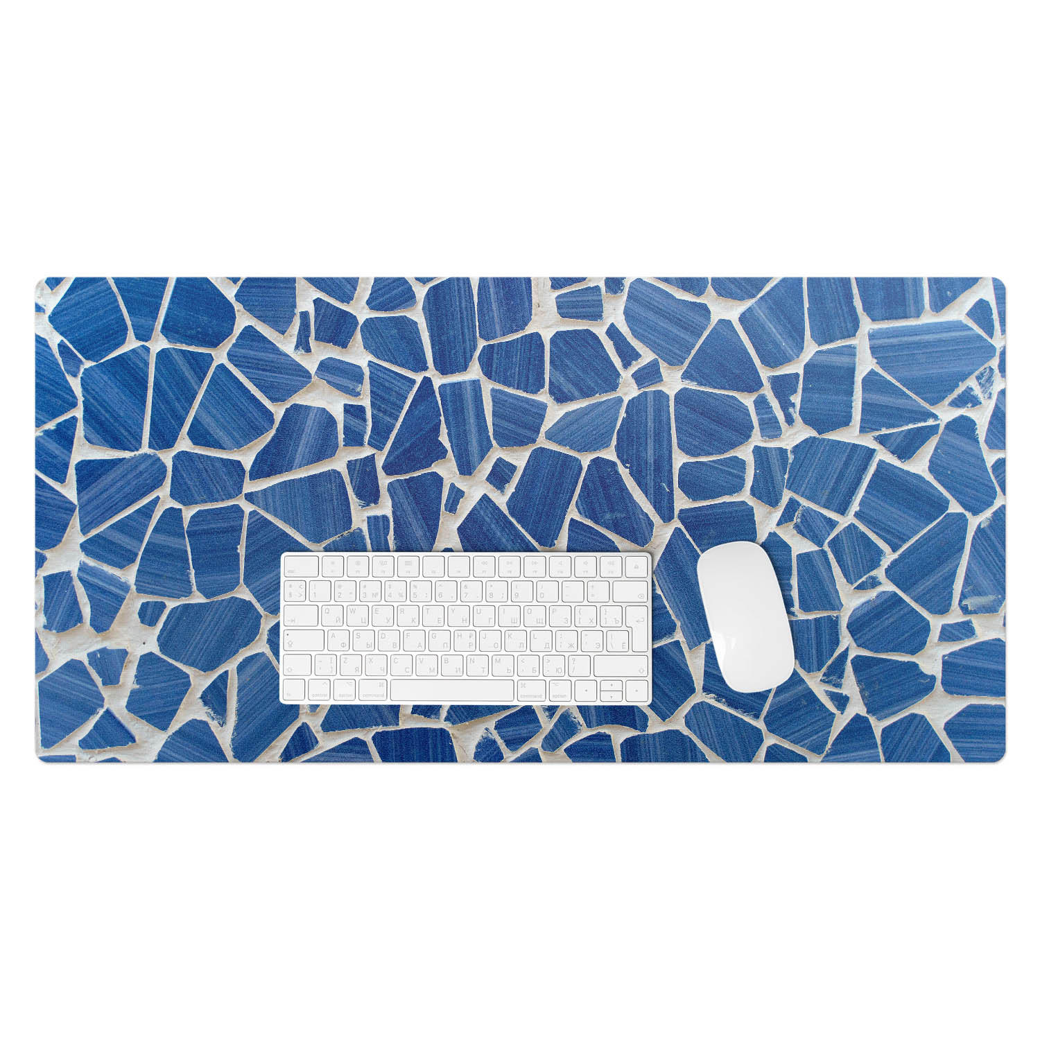 Wallfluent Schreibtischunterlage Hellblau 45x1.6x90 cm