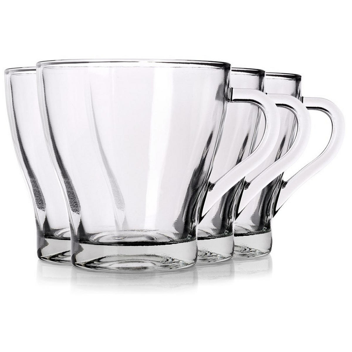 TRINKGLAS-SET z Griff 4er-Pack transparent - Klar, Glas - Excellent Houseware