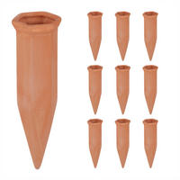 10xTONKEGEL - Hellbraun, Keramik (5.5/17/5cm) - Relaxdays