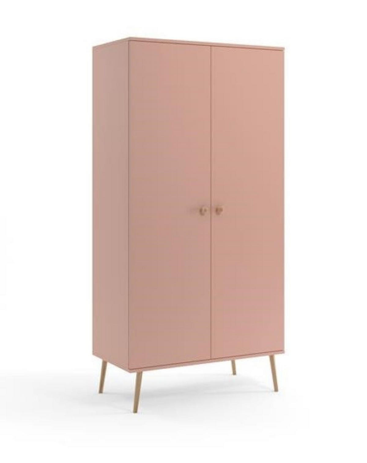 KLEIDERSCHRANK Ikon, Rosa, mit Kleiderstange - Rosa, Holzwerkstoff (100/202/52cm) - Bettso