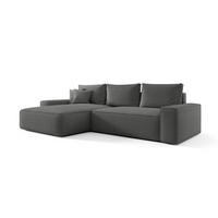 ECKSOFA Walken Mit Schlaffunktion - Dunkelgrau, Holzwerkstoff/Textil (280/185cm) - Fun Möbel