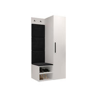 GARDEROBEN-SET Medi III - Anthrazit/Schwarz, Holzwerkstoff/Kunststoff (40/191/50cm) - MIRJAN24