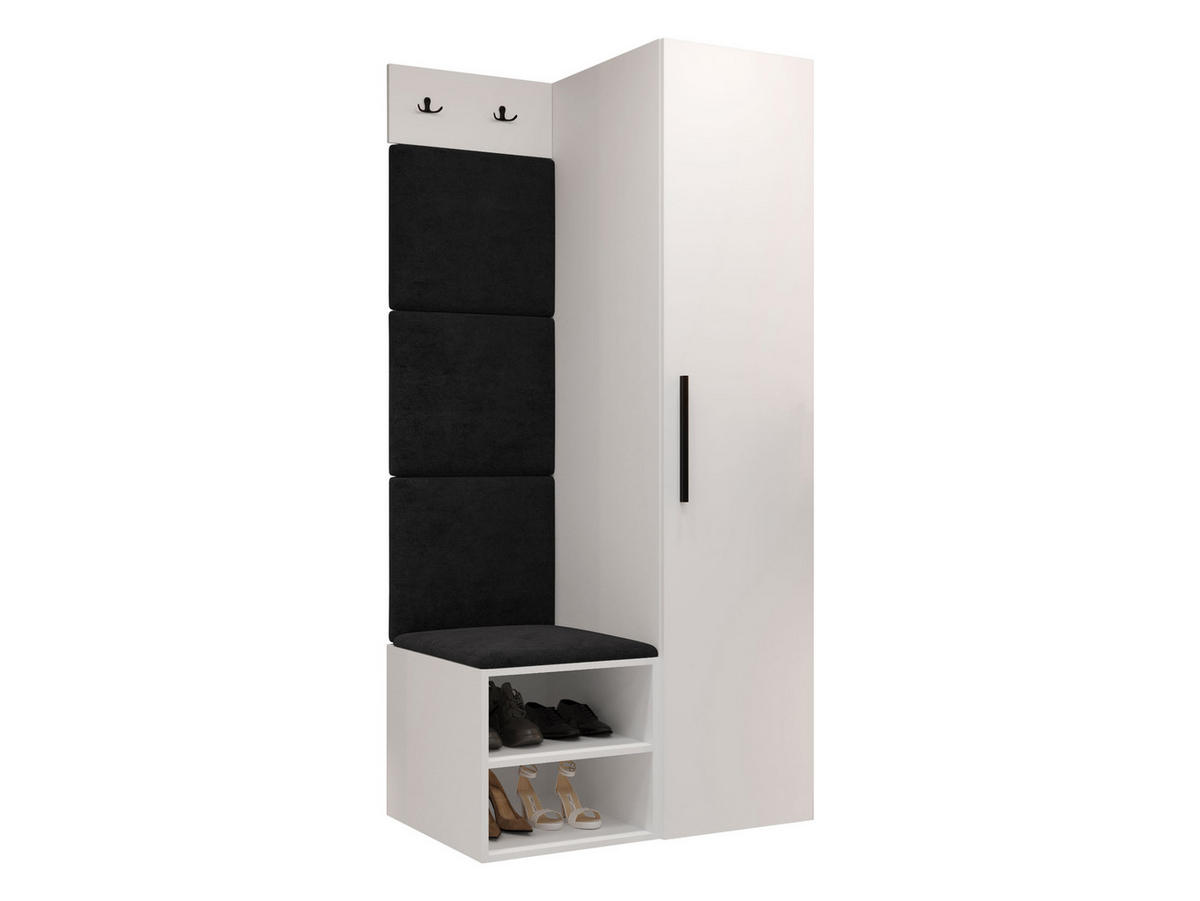 GARDEROBEN-SET Medi III - Anthrazit/Schwarz, Holzwerkstoff/Kunststoff (40/191/50cm) - MIRJAN24