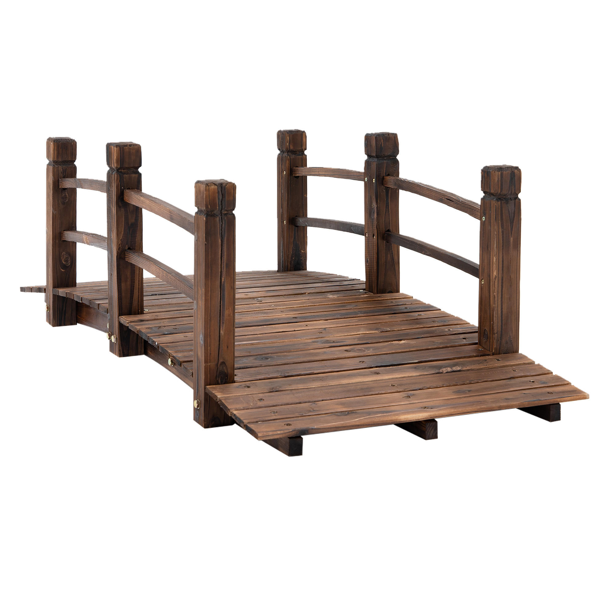 GARTENBRÜCKE, Tannenholz, Dunkelbraun - Dunkelbraun, Holz (1525/67/48cm) - Outsunny