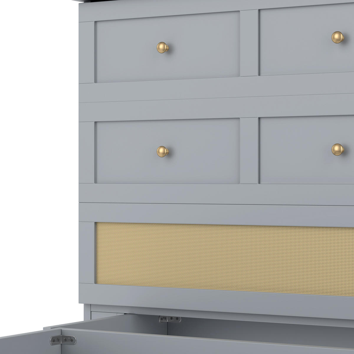 SCHRANKBETT 140x200cm Grau Schubladen Regal USB Steckdose mobiles Bett - Grau, Holz (140/200cm) - FLIEKS