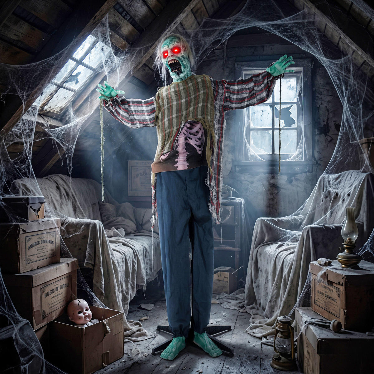 HALLOWEEN-DEKORATION Rot 60.0/18.0/170.0cm - Rot, Metall (18/170/60cm)