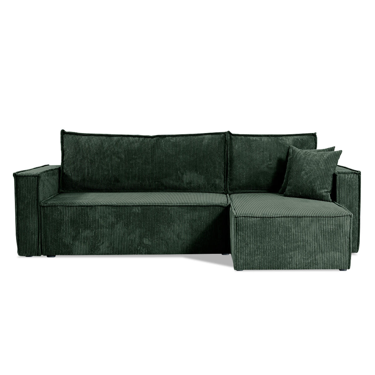 ECKSOFA Ezekiel 3 Sitzplätze Tannengrün - Grün, Holz (236/145cm) - Petits-meubles