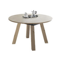 ESSTISCH Rund ausziehbar Edda 1 110 x 110 x 78 Küchentisch Asteiche - Naturfarben, Holz (110/110/78cm) - 58aufmkessel