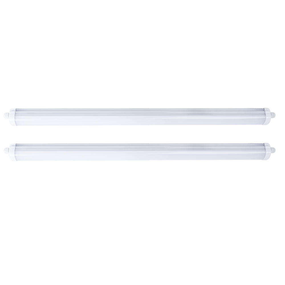 LED DECKENLEUCHTE Weiß Kunststoff 2er Set - Weiß, Kunststoff (120/6.5/5.8cm)