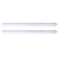 LED DECKENLEUCHTE Weiß Kunststoff 2er Set - Weiß, Kunststoff (120/6.5/5.8cm)