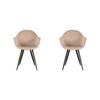 ESSZIMMERSTUHL Forli Beige 58/60/83 cm 2er-Set - Beige, Textil (60/83/58cm) - LABEL51