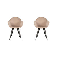 ESSZIMMERSTUHL Forli Beige 58/60/83 cm 2er-Set - Beige, Textil (60/83/58cm) - LABEL51