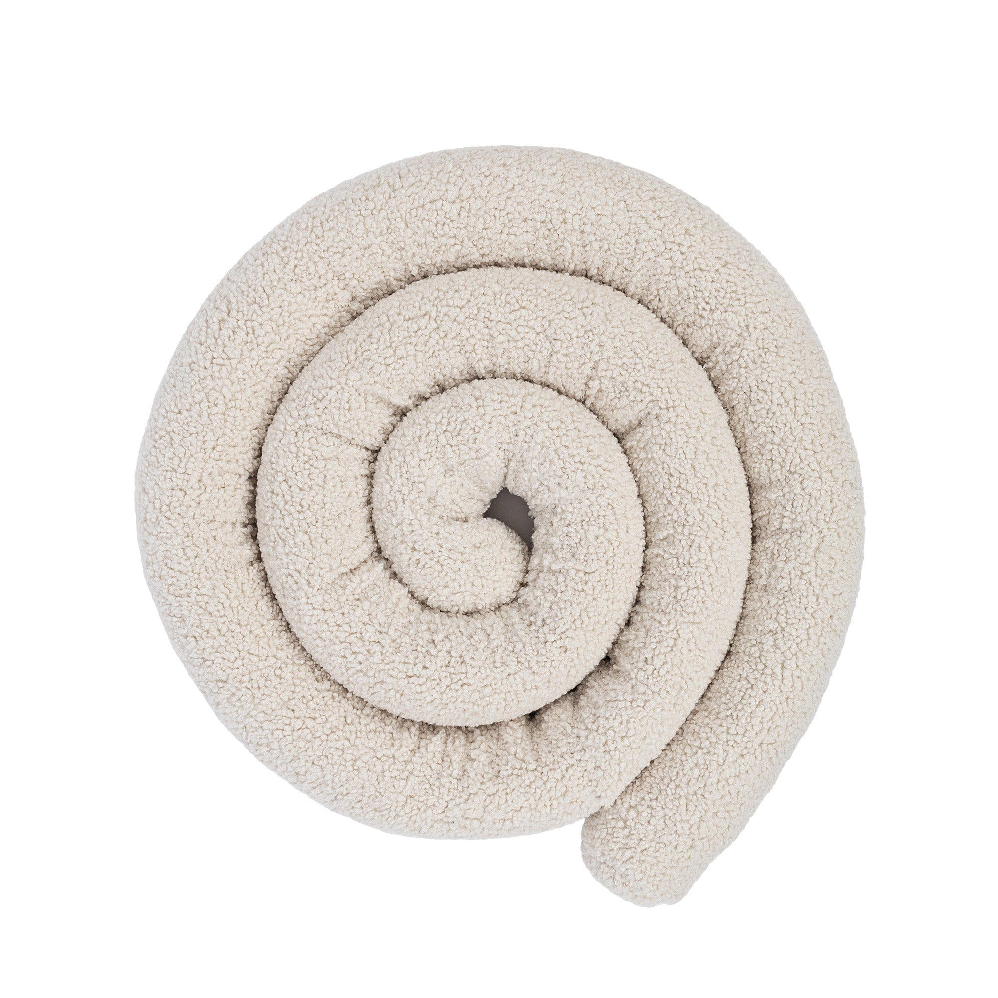 BETTUMRANDUNGSSCHUTZ Bettschlange aus Teddystoff, 400 cm, Beige-Creme - Creme, Textil - MeowBaby