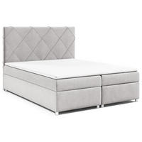 BOXBETT mit Bettkasten Trinity K-7 Bonellfederkern - Silberfarben, Holz/Holzwerkstoff (200/200cm) - Best For Home