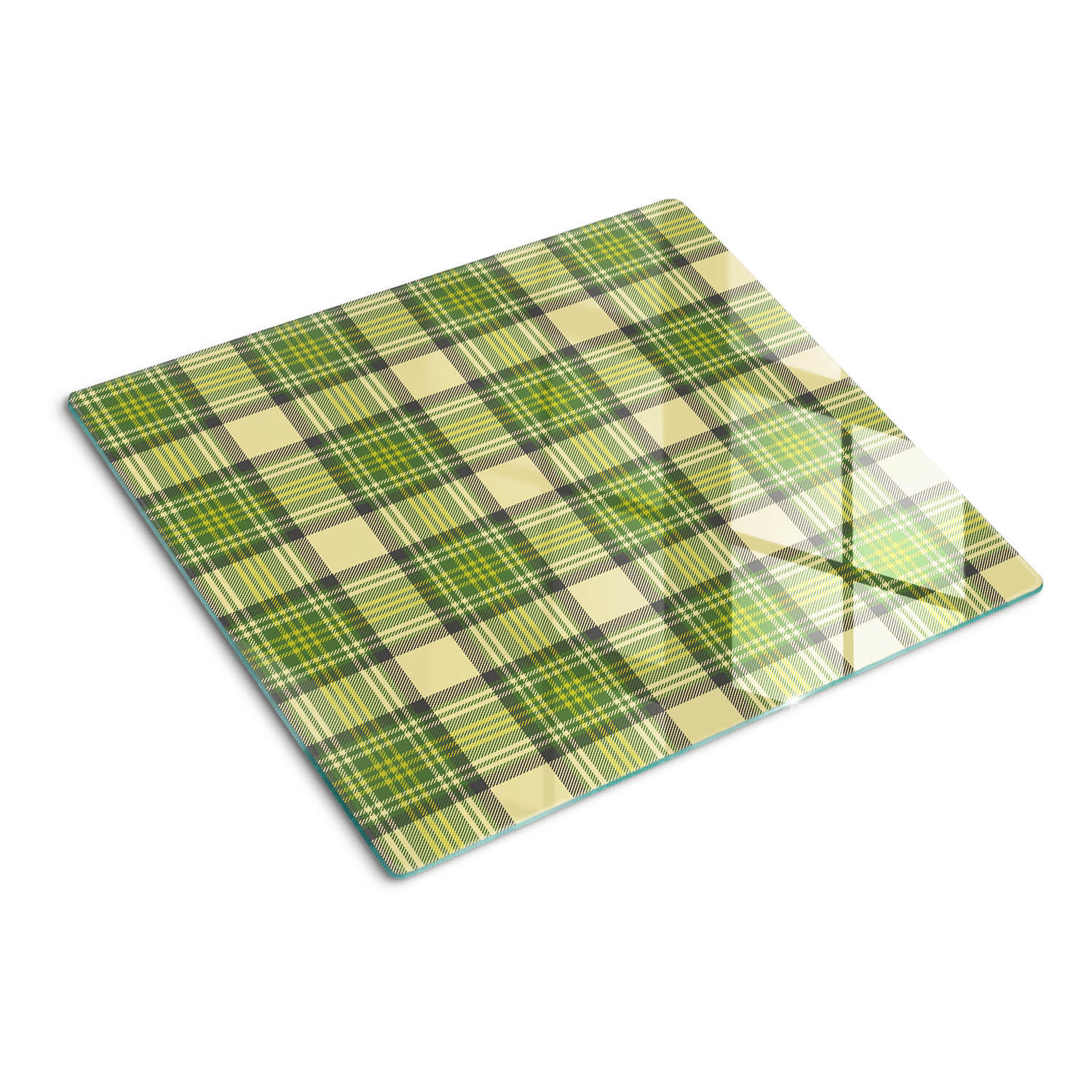 GLASPLATTE 60x52 cm Grünes Netz - Grün, Glas (60/0.4/52cm) - TULUP